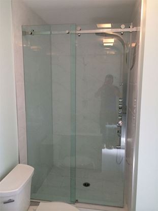 10mm Frameless Shower Slider with Roller on Top