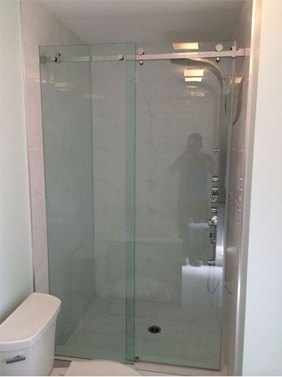 10mm Frameless Shower Slider with Roller on Top