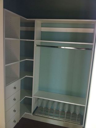 Wood Closet Organizers with Drawers & Shelves & Shoe Rack