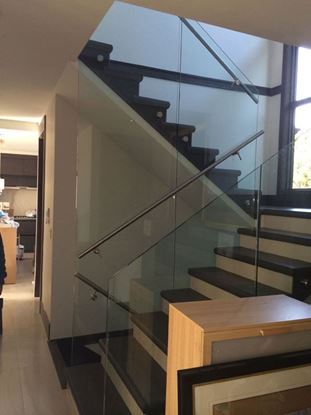 12mm Glass Railing with Stand Off and Handrail